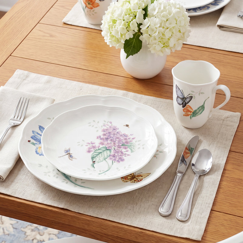 Lenox Butterfly Meadow Porcelain Dinnerware Set | Birch Lane